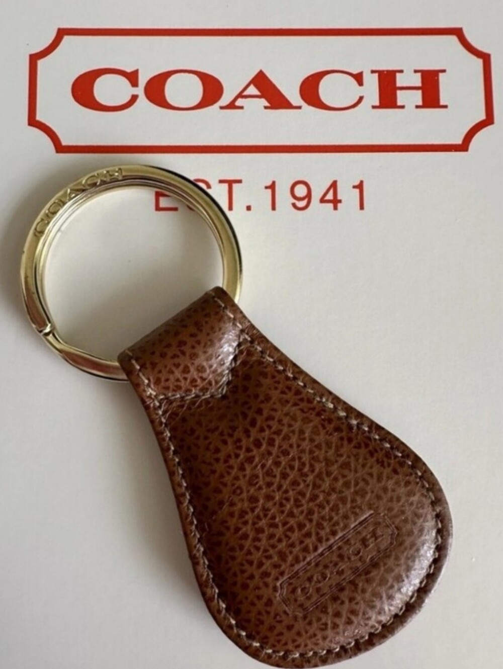 NWT VINTAGE COACH LOGO KEY FOB KEYRING KEYCHAIN